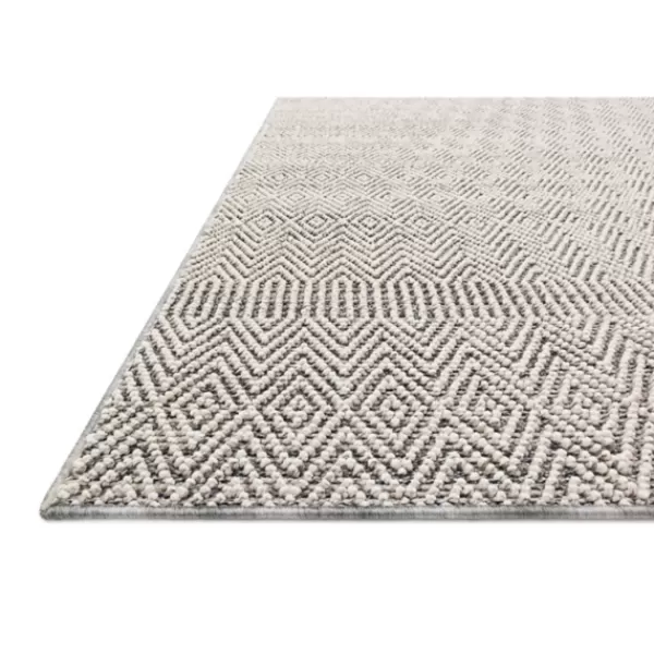 Outdoor Rugs-Kirkland's Home Gray And Bone Zig Zag Outdoor Area Rug, 5X7 Gray/Ivory