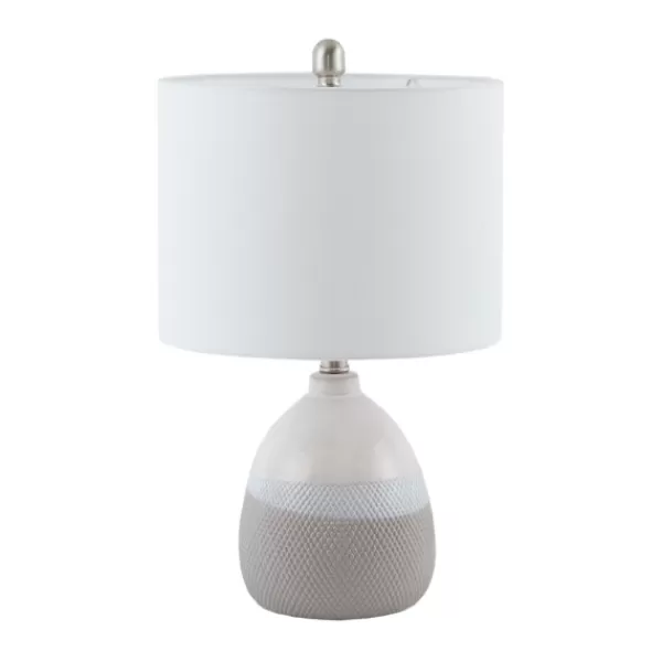Table Lamps-Kirkland's Home Gray And Gradient Ceramic Table Lamp White