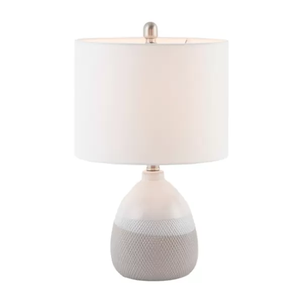 Table Lamps-Kirkland's Home Gray And Gradient Ceramic Table Lamp White