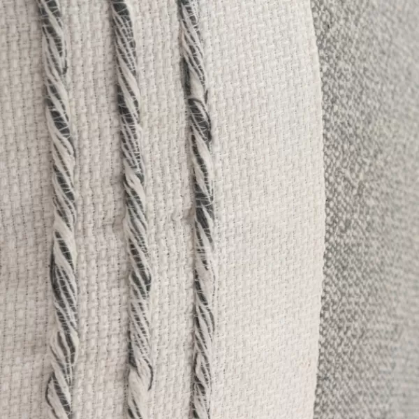 Pillows-Kirkland's Home Gray And Ivory Color Block Pillow Gray/Ivory