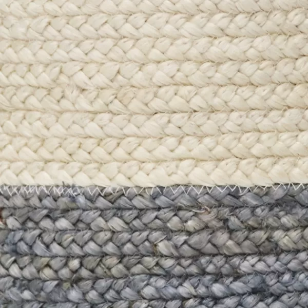 Baskets & Boxes-Kirkland's Home Gray And White Woven Basket With Tassel, 17 In. Gray/White