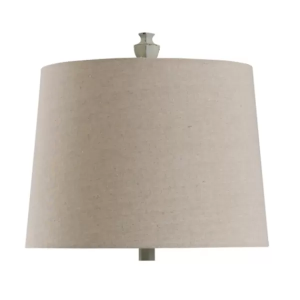 Table Lamps-Kirkland's Home Gray Distressed Square Urn Table Lamp Tan