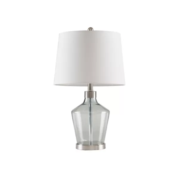 Table Lamps-Kirkland's Home Gray Glass Bold Table Lamps, Set Of 2 White