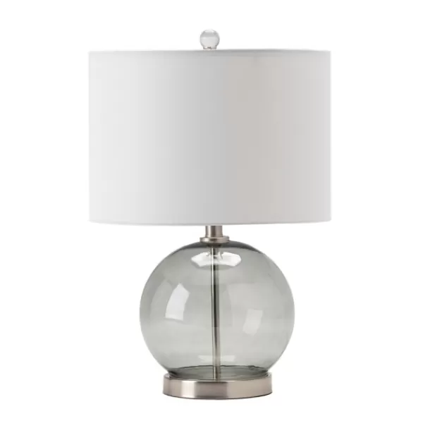 Table Lamps-Kirkland's Home Gray Glass Globe Table Lamp White
