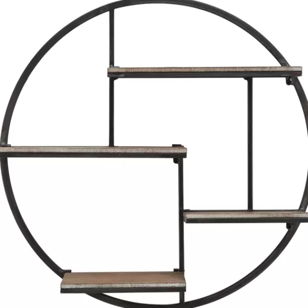 Shelves-Kirkland's Home Gray Metal 4-Tier Circular Wall Shelf