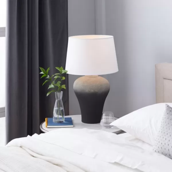 Table Lamps-Kirkland's Home Gray Ombre Ceramic Table Lamp White