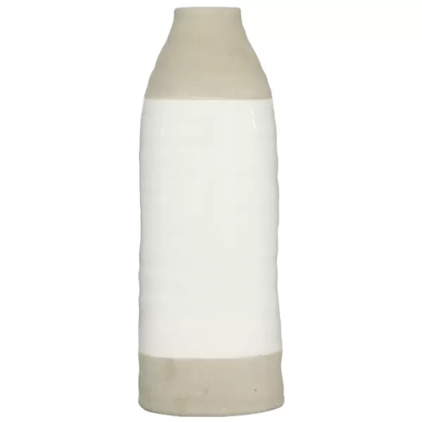 Vases-Kirkland's Home Gray Two Tone Stoneware Coastal Vase Gray/White