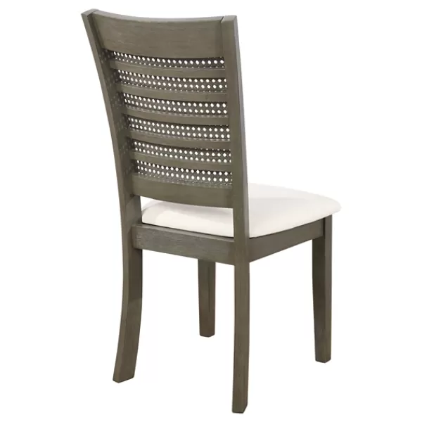 Dining Chairs-Kirkland's Home Gray Wilbur Cane Back Dining Chairs, Set Of 2 Gray/White