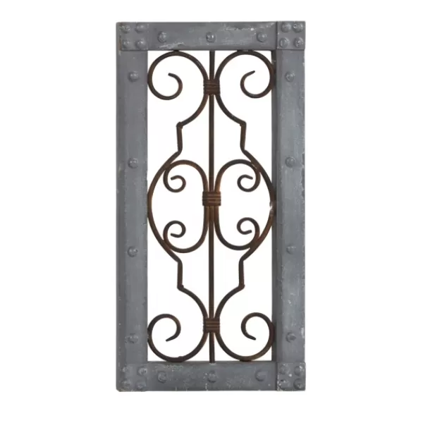 Wall Plaques-Kirkland's Home Gray Wood Traditional Scroll Wall Plaque Gray/Brown