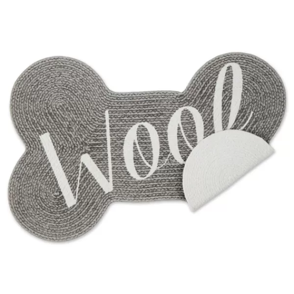 Kitchen & Floor Mats-Kirkland's Home Gray Woof Bone Pet Bowl Mat Gray/White
