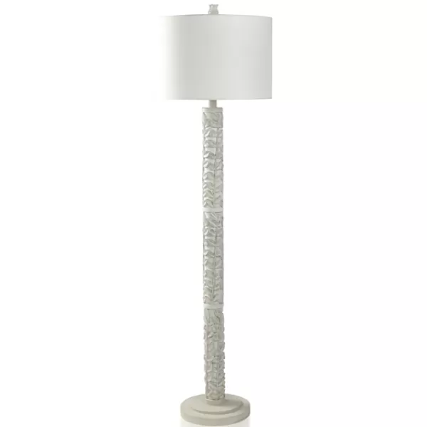 Floor Lamps-Kirkland's Home Greecian Leaves Floor Lamp White