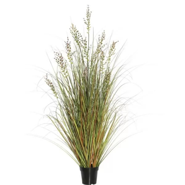 Trees & Topiaries-Kirkland's Home Green And Brown Potted Grass, 36 In.
