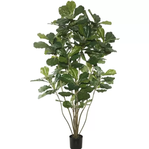 Trees & Topiaries-Kirkland's Home Green Fiddle Leaf Tree, 5 Ft.