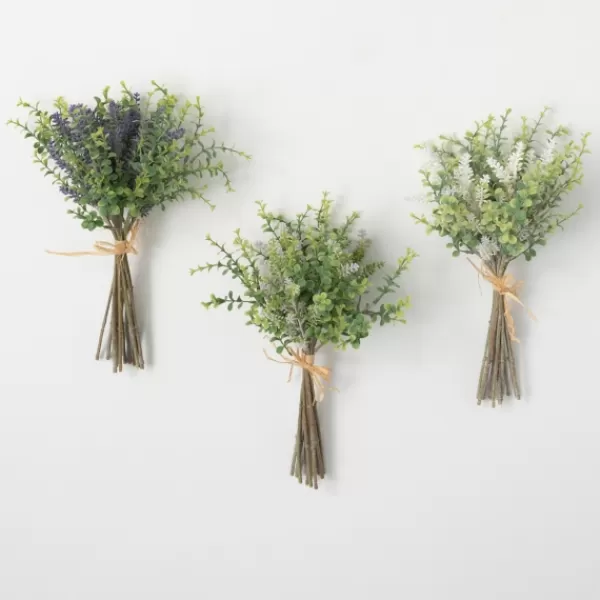Stems & Bouquets-Kirkland's Home Green Lavender Herb Bundles, Set Of 3 Green/Purple