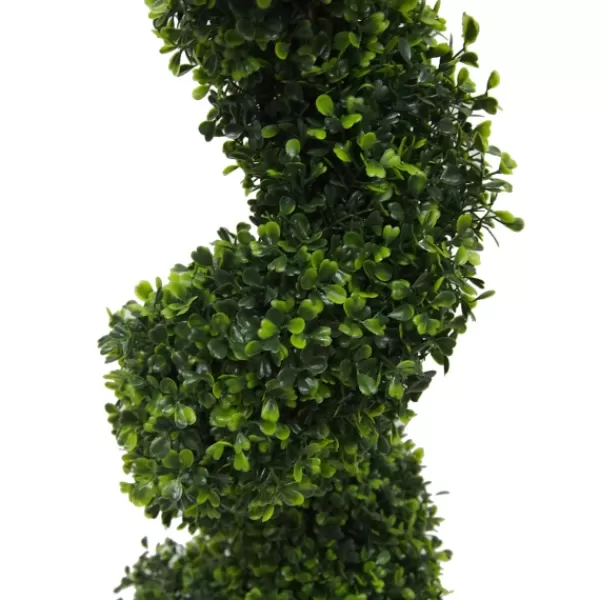 Trees & Topiaries-Kirkland's Home Green Spiral Boxwood Potted Topiary, 3 Ft.