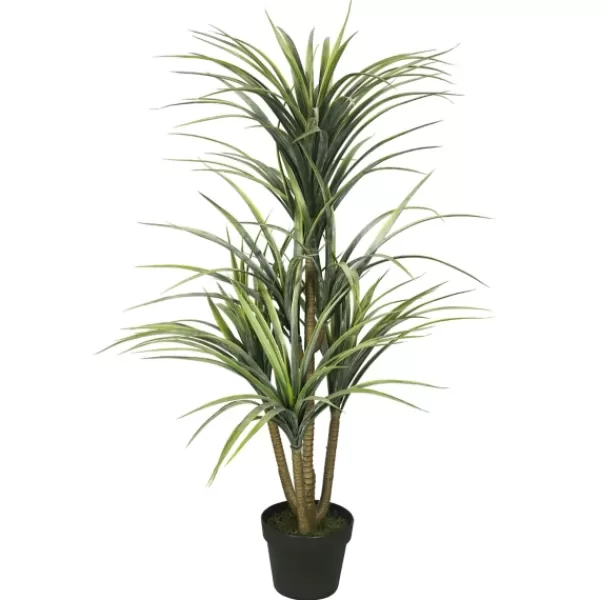 Trees & Topiaries-Kirkland's Home Green Yucca Tree In Black Planter