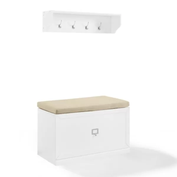 Entryway Furniture-Kirkland's Home Halie Modern Upholstered 2-Pc. Hall Tree Set