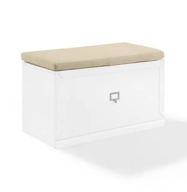 Entryway Furniture-Kirkland's Home Halie Modern Upholstered Storage Bench