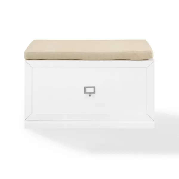 Entryway Furniture-Kirkland's Home Halie Modern Upholstered Storage Bench