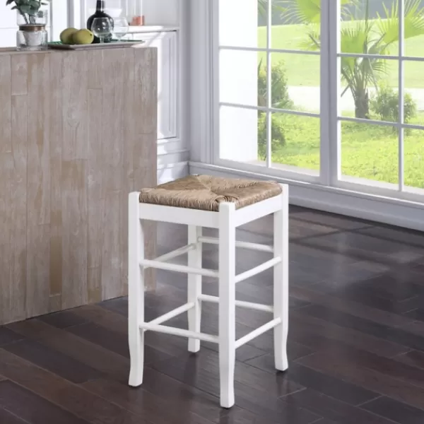 Bar Stools & Counter Height Stools-Kirkland's Home Handwoven Counter Stool White