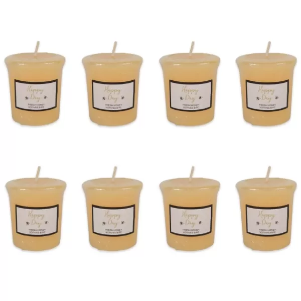 Candles-Kirkland's Home Happy Day Honey Votive Candles, Set Of 8 Yellow