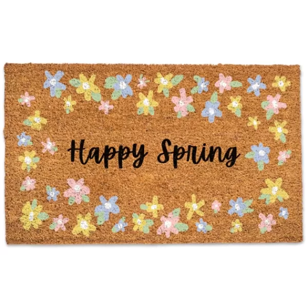 Doormats-Kirkland's Home Happy Spring Floral Doormat Brown/Multi