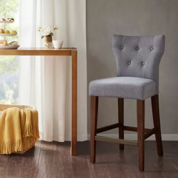 Bar Stools & Counter Height Stools-Kirkland's Home Harrison Tufted Counter Stool Gray