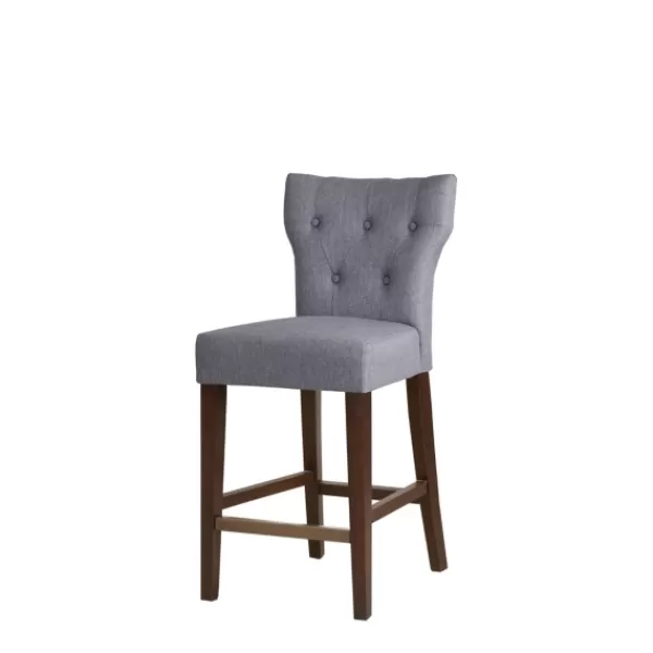 Bar Stools & Counter Height Stools-Kirkland's Home Harrison Tufted Counter Stool Gray