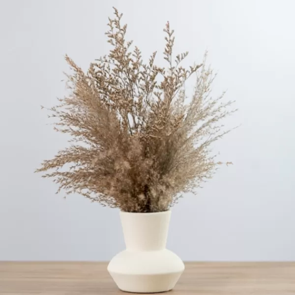 Arrangements & Greenery-Kirkland's Home Harvest Reed Grass Arrangement In White Vase Brown/White