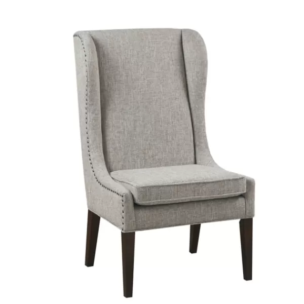 Dining Chairs-Kirkland's Home Heather High Wingback Dining Chair Gray