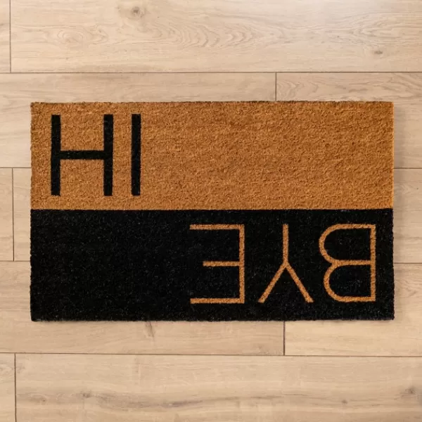 Doormats-Kirkland's Home Hi And Bye Two-Toned Doormat Black/Brown