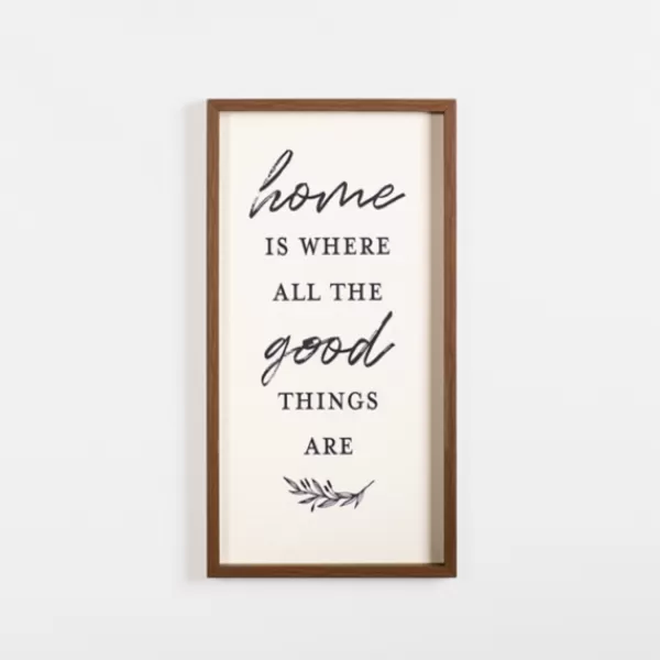 Wall Quotes & Signs-Kirkland's Home Home Is Where All The Good Things Are Wall Plaque Tan/Black