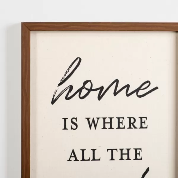 Wall Quotes & Signs-Kirkland's Home Home Is Where All The Good Things Are Wall Plaque Tan/Black