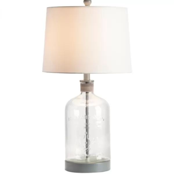 Table Lamps-Kirkland's Home Homegrown Gray Glass Jar Table Lamp White
