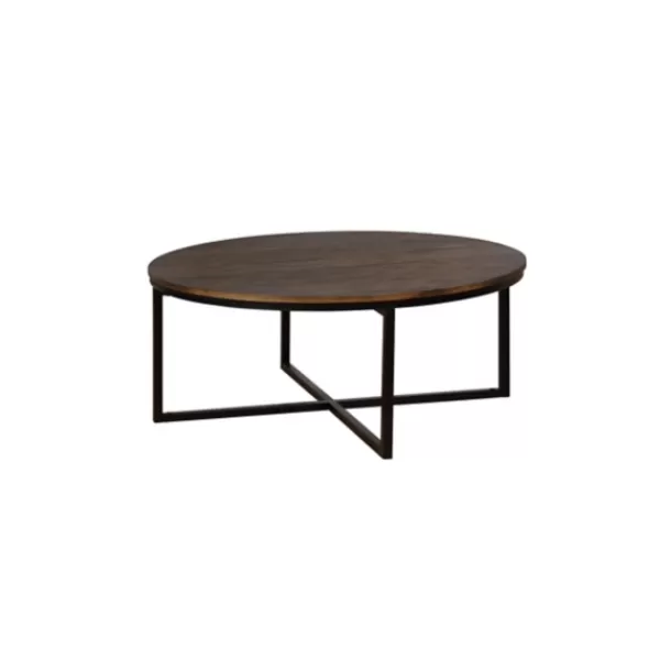 Coffee Tables-Kirkland's Home Honey Acacia Wood Round Coffee Table Tan