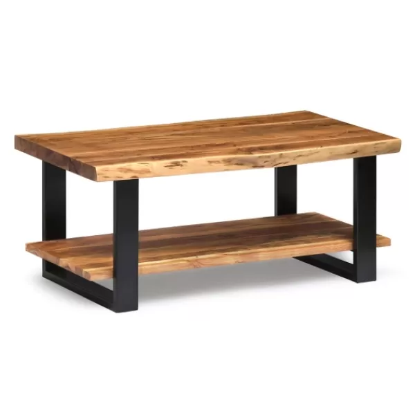 Coffee Tables-Kirkland's Home Honey Live Edge 3-Pc. Coffee And Accent Table Set Tan