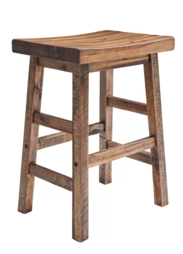 Bar Stools & Counter Height Stools-Kirkland's Home Honey Saddle Seat Wood Counter Stool Brown