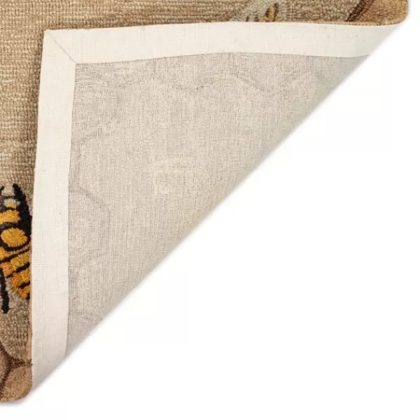 Outdoor Rugs-Kirkland's Home Honeycomb Bees Outdoor Area Rug, 5X7 Brown/Yellow