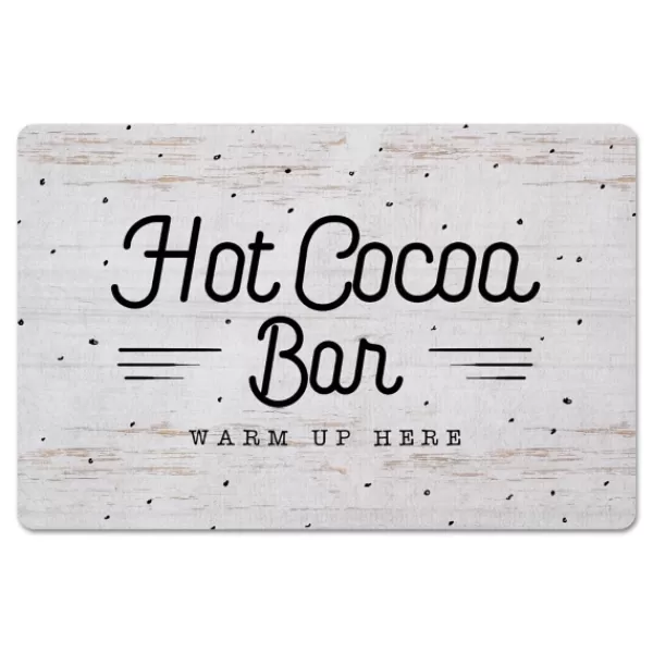 Kitchen & Floor Mats-Kirkland's Home Hot Cocoa Bar Christmas Floor Mat Tan/Black