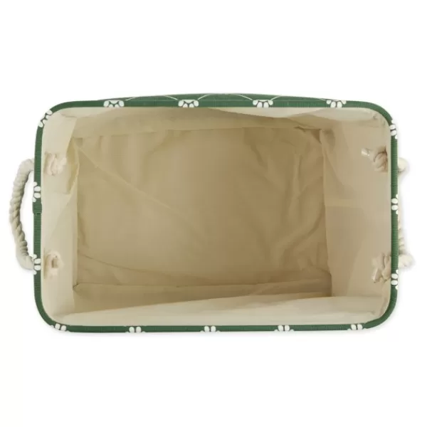 Baskets & Boxes-Kirkland's Home Hunter Trellis Paw Print Storage Basket, 14 In. Green