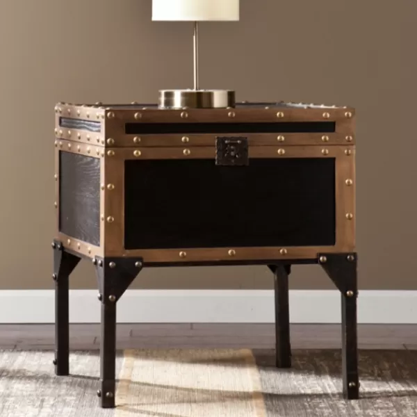Accent & End Tables-Kirkland's Home Hypatia Travel Trunk Side Table