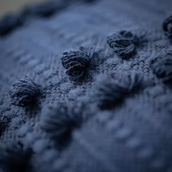 Pillows-Kirkland's Home Indigo Woven Lumbar Pillow Blue
