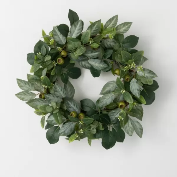Wreaths-Kirkland's Home Israeli Ruscus Pods Wreath Green