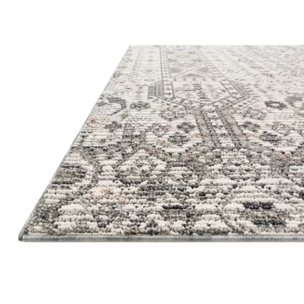 Outdoor Rugs-Kirkland's Home Ivory And Gray Column Outdoor Area Rug, 5X7 Ivory/Gray