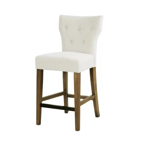 Bar Stools & Counter Height Stools-Kirkland's Home Ivory Harrison Tufted Counter Stool White