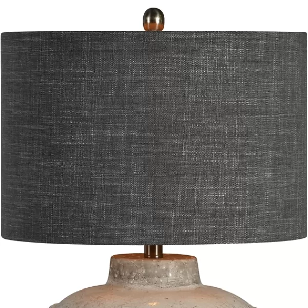 Table Lamps-Kirkland's Home Ivory Hobnail Table Lamp Gray
