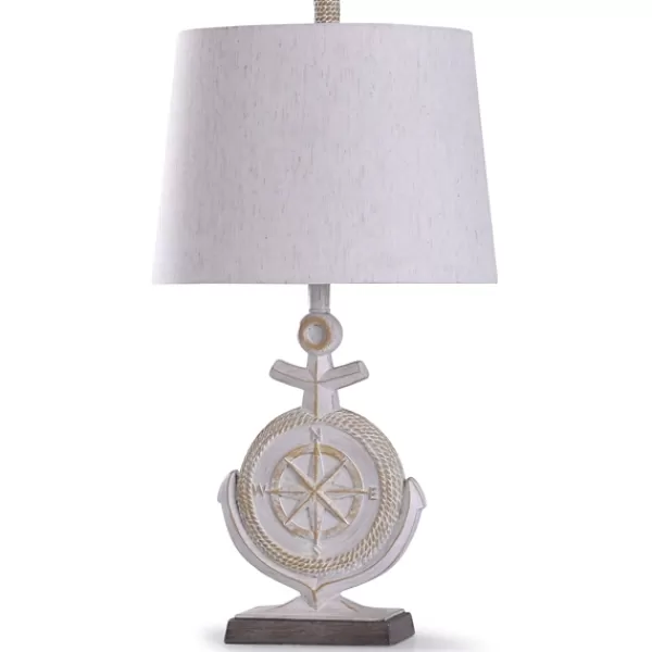 Table Lamps-Kirkland's Home Ivory Nautical Anchor Table Lamp White