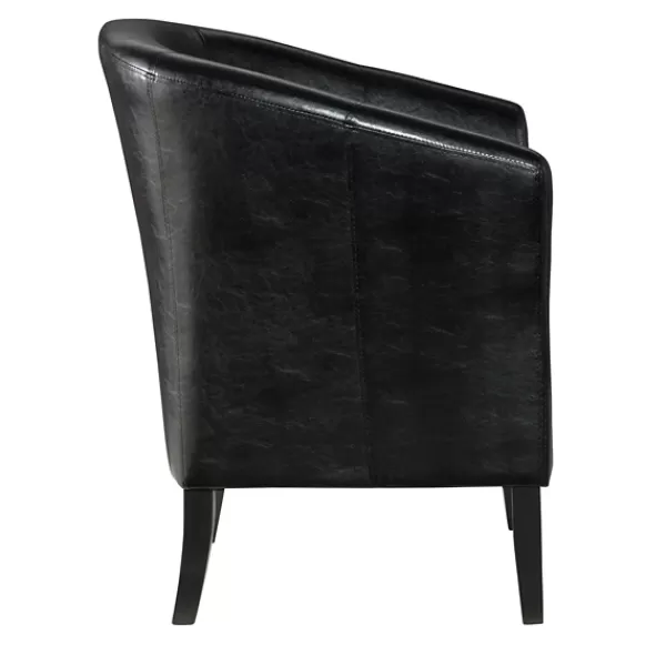 Accent Chairs-Kirkland's Home Jack Barrel Back Club Chair Black