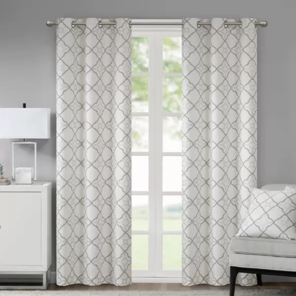 Curtains & Drapes-Kirkland's Home Jax Cotton Curtain Panel Set, 63 In. Gray