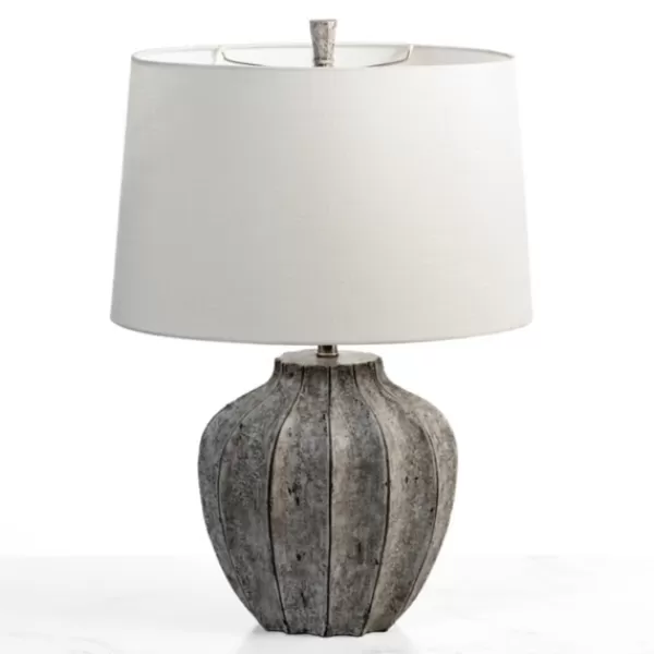 Table Lamps-Kirkland's Home Jaxson Stone Gray Table Lamp White